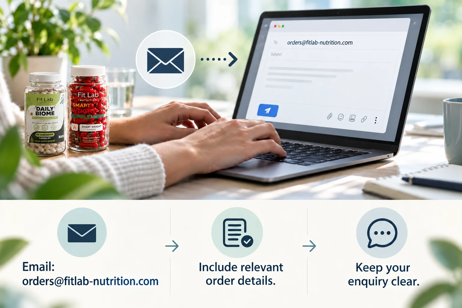 Contact Us business enquiries: Email: orders@fitlab-nutrition.com Include relevant order details. Keep your enquiry clear.