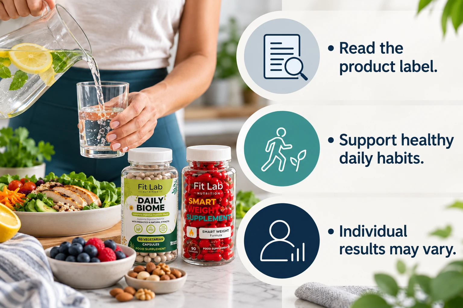 Weight Management Support Plus: Read the product label. Support healthy daily habits. Individual results may vary.