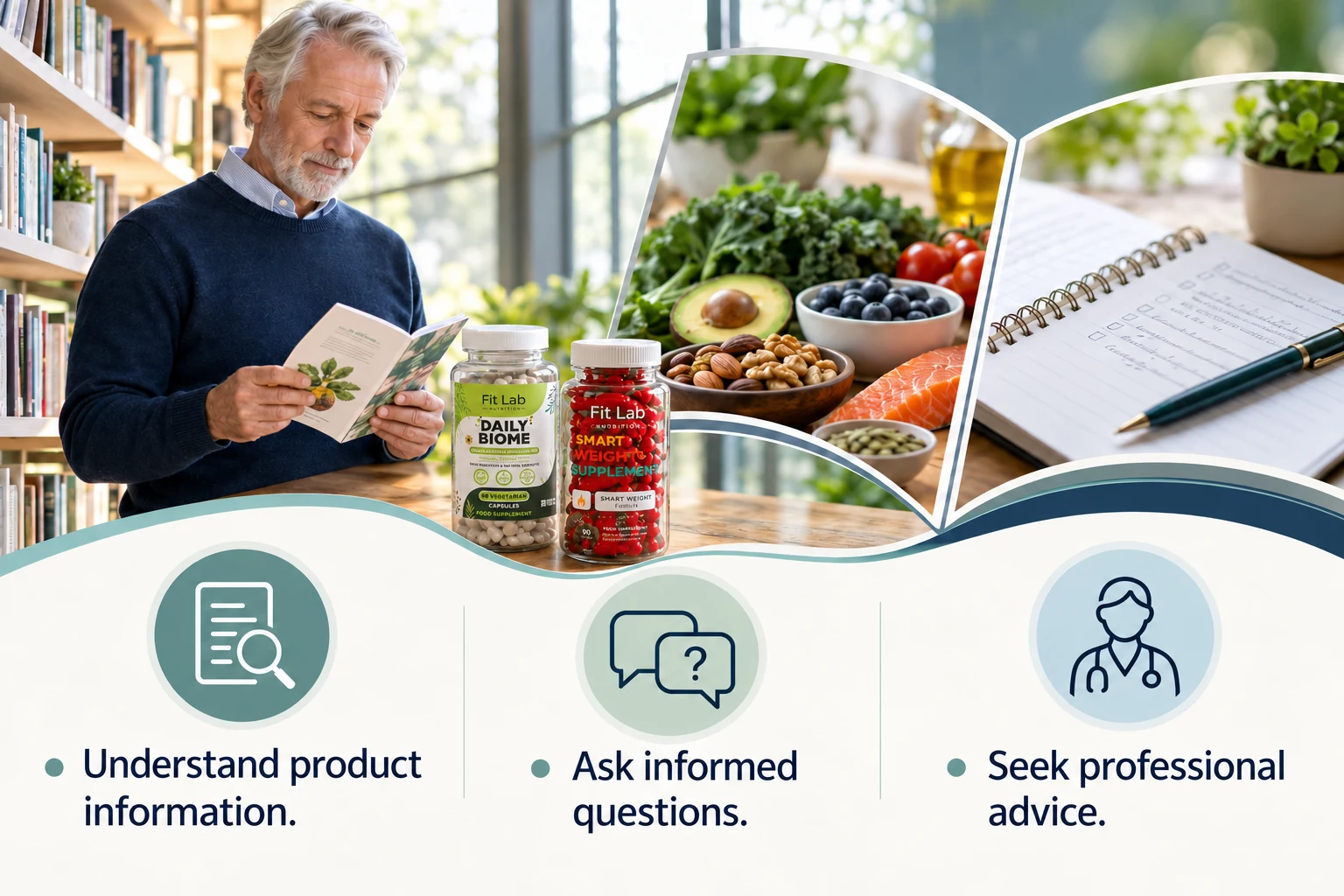 Educational Wellness Guidance: Understand product information. Ask informed questions. Seek professional advice.